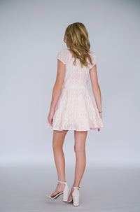 *Embroidered Puff Sleeves Dress*