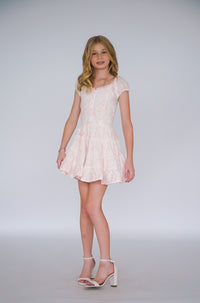 *Embroidered Puff Sleeves Dress*