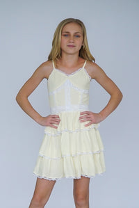 *Lace Trimmed Strappy Dress*