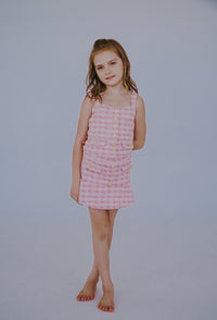 *Tweed Button Down Sleeveless Top*