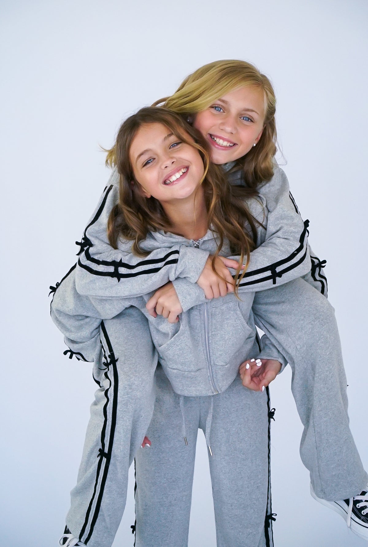 *Heater Grey With Velvet Stripe Pant*