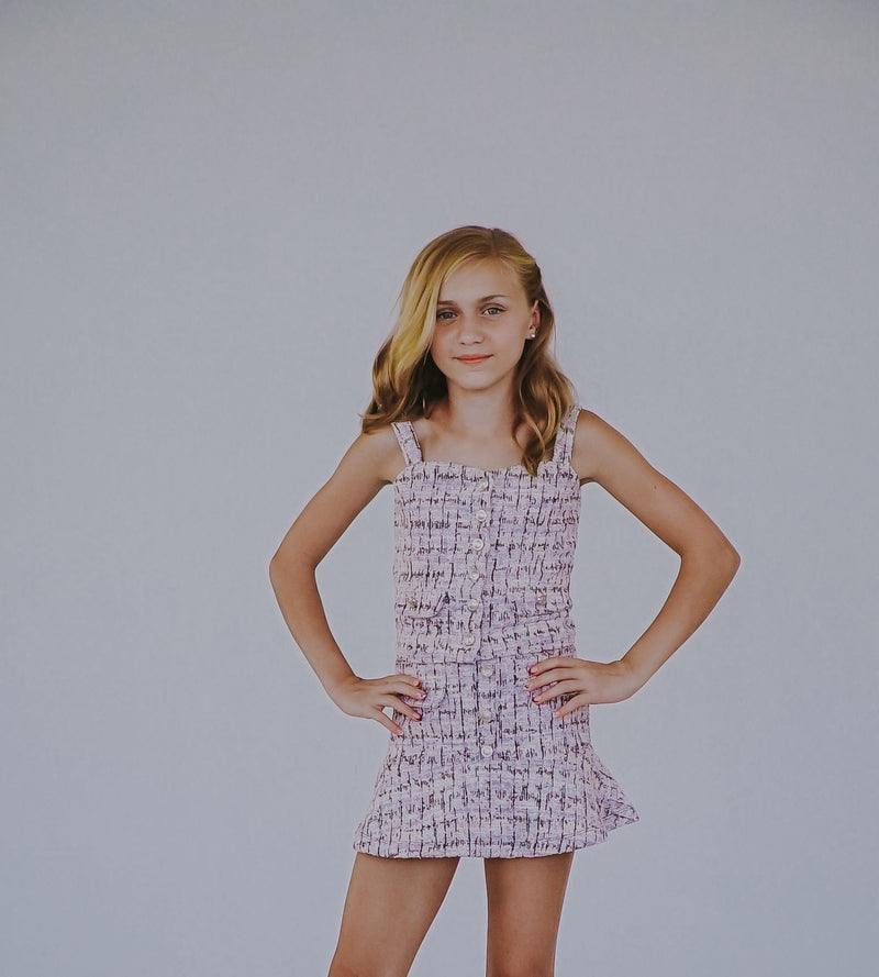 *Tweed Button Down Skirt*