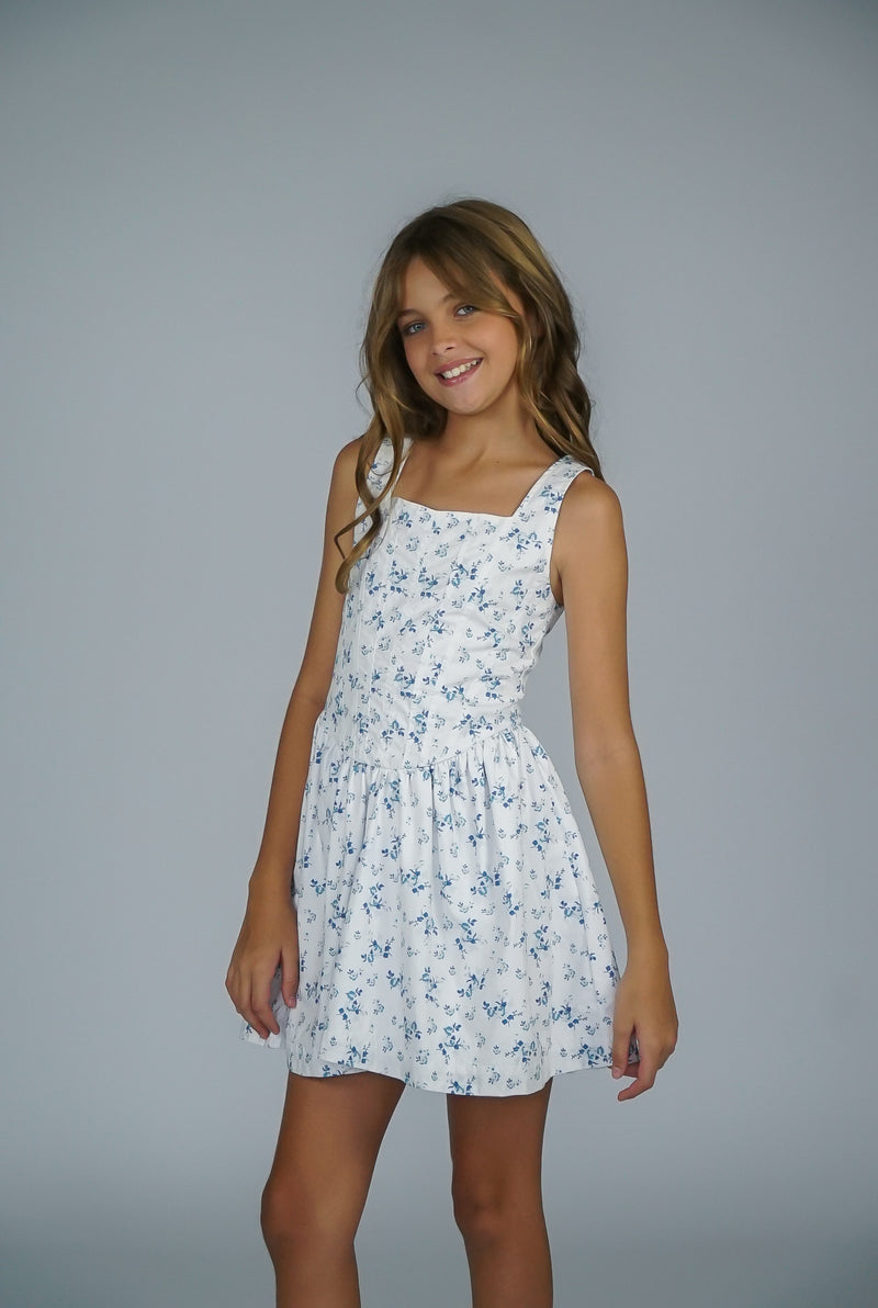 *Blue Flower Bloom Corset Dress*