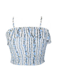 *Printed Ruffle Top*