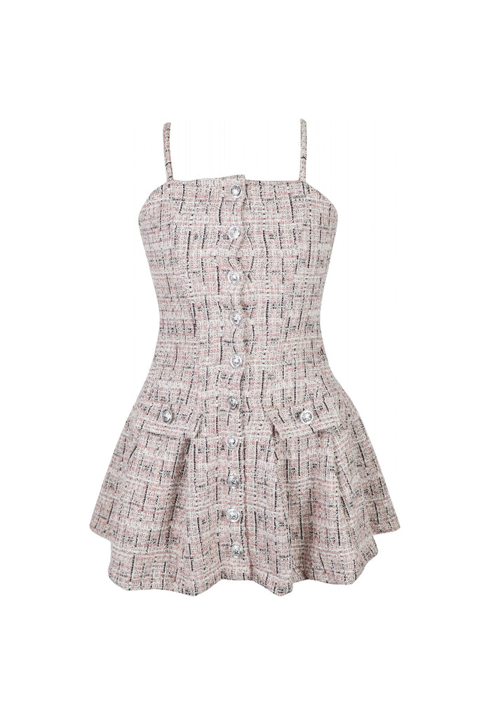 *Tweed Button Down Dress*