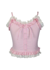 *Gingham Ruffle Top*