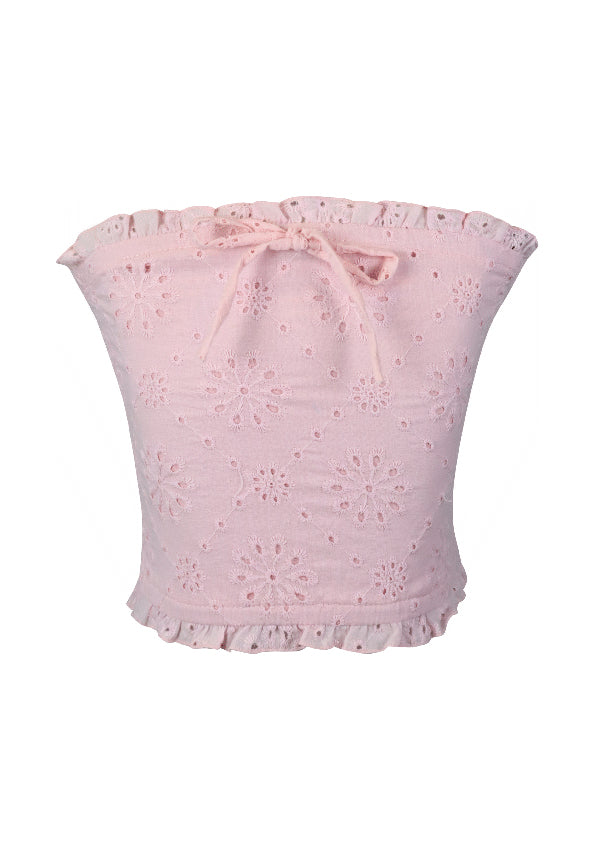 *Colorfull Eyelet Tubetop*