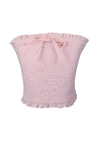 *Colorfull Eyelet Tubetop*