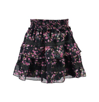 *Ciffon Floral Lace Ruffle Skirt*