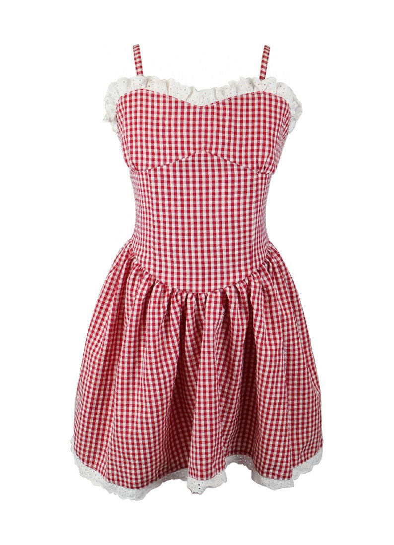 *Gingham Strap Dress*