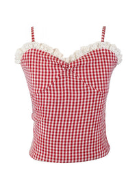 *Checkered Bustier Top*