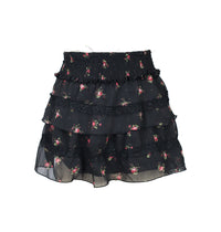 *Ciffon Floral Lace Ruffle Skirt*