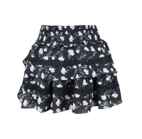 *Ciffon Floral Lace Ruffle Skirt*