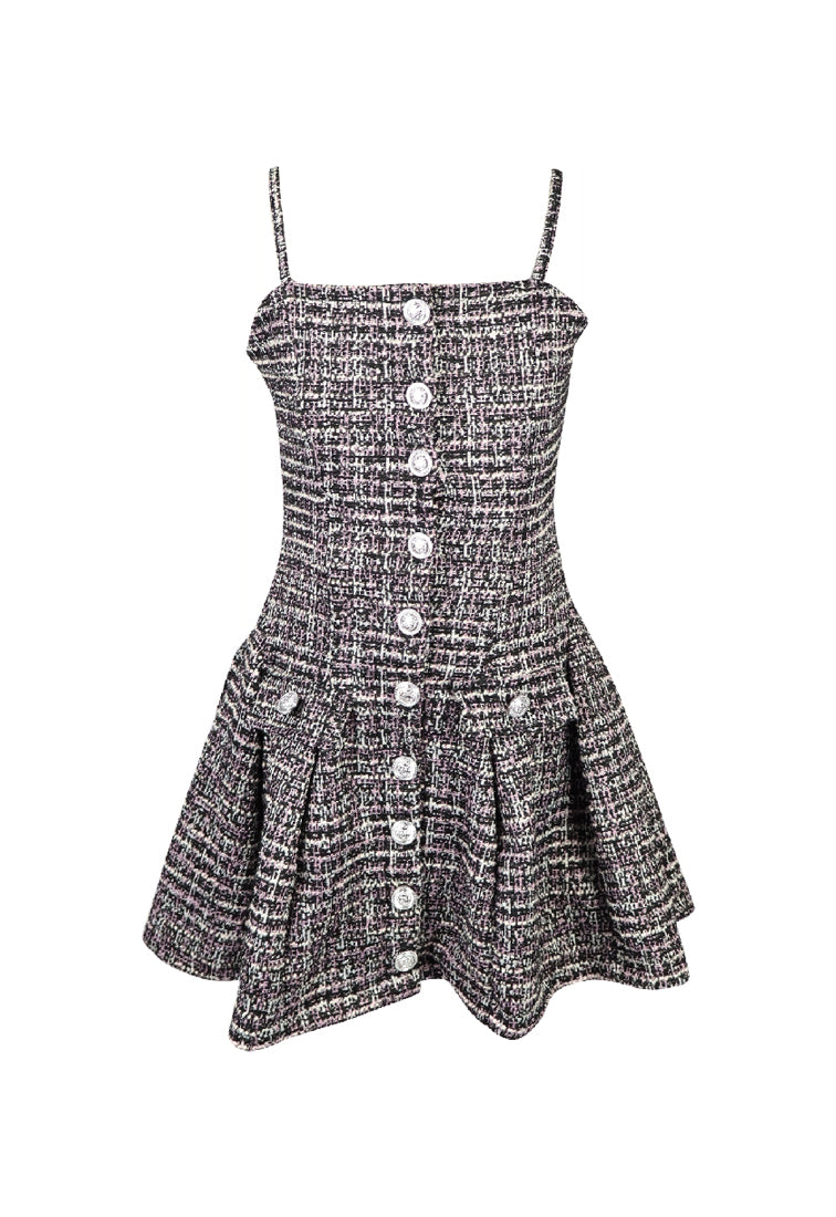 *Tweed Button Down Dress*