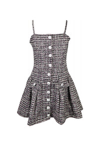 *Tweed Button Down Dress*