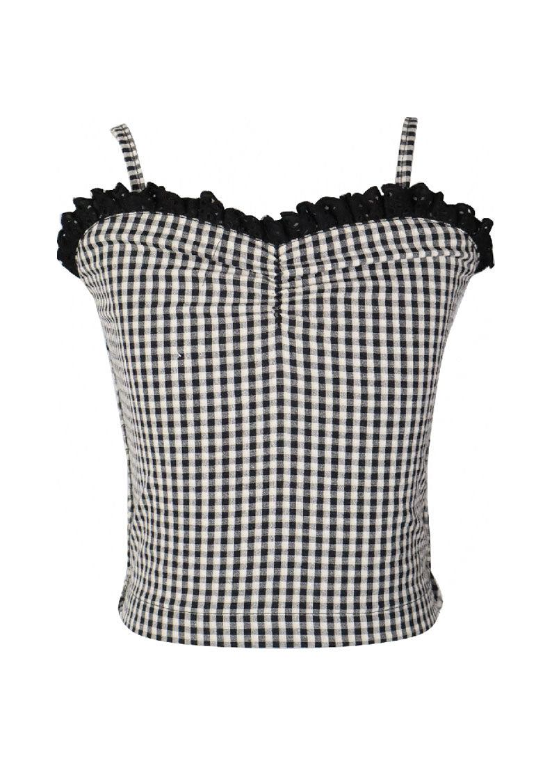 *Checkered Bustier Top*