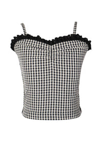 *Checkered Bustier Top*