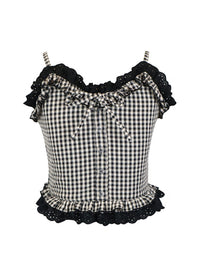 *Gingham Ruffle Top*