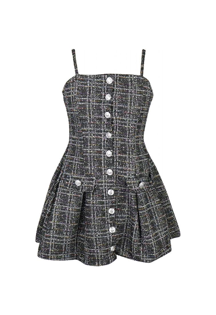 *Tweed Button Down Dress*