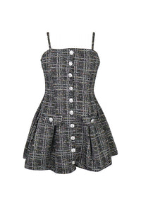 *Tweed Button Down Dress*