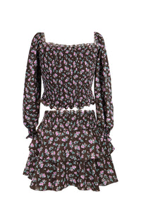 *Ciffon Floral Ruffle Skirt*