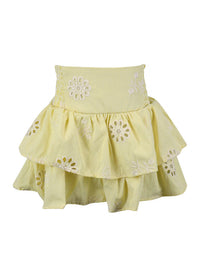 *Stripe Emboridery Bow Back Skirt*