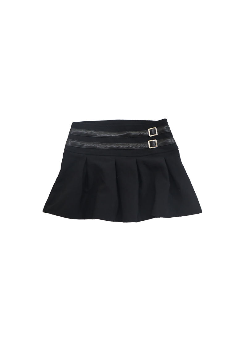 *Pleated Skirt With Buckle*