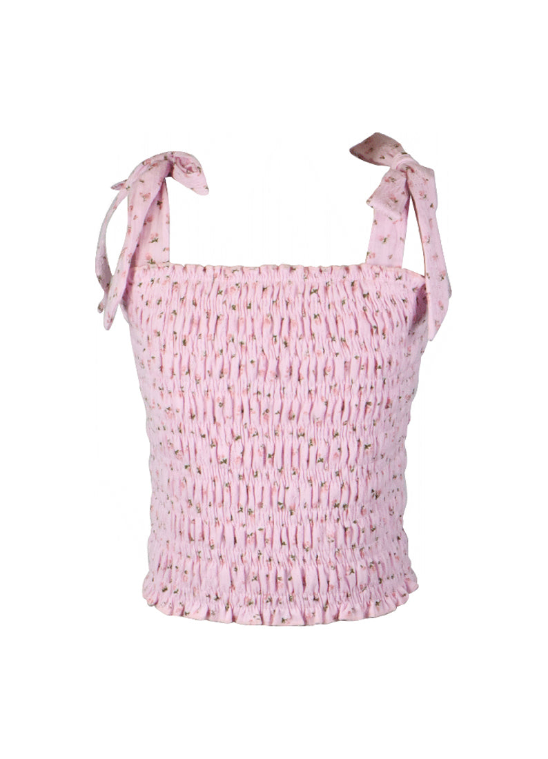 *Rose Smocked Ties Top*
