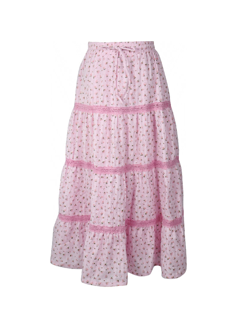 *Rose Print Maxi Skirt*