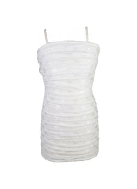 *Allover Bow Rusched Dress*