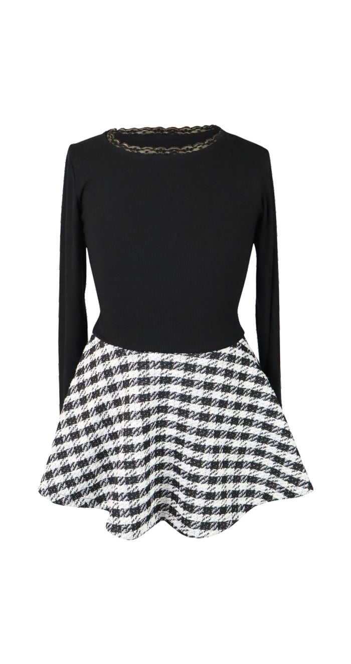 *Long Sleeve Flare Dress*