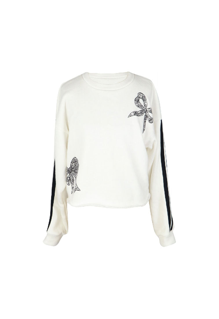 *Bow Stripe Sweatshirt*