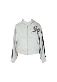 *Bow Stripe Zip Jacket*