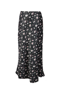 *Floral Sateen Maxi Skirt*