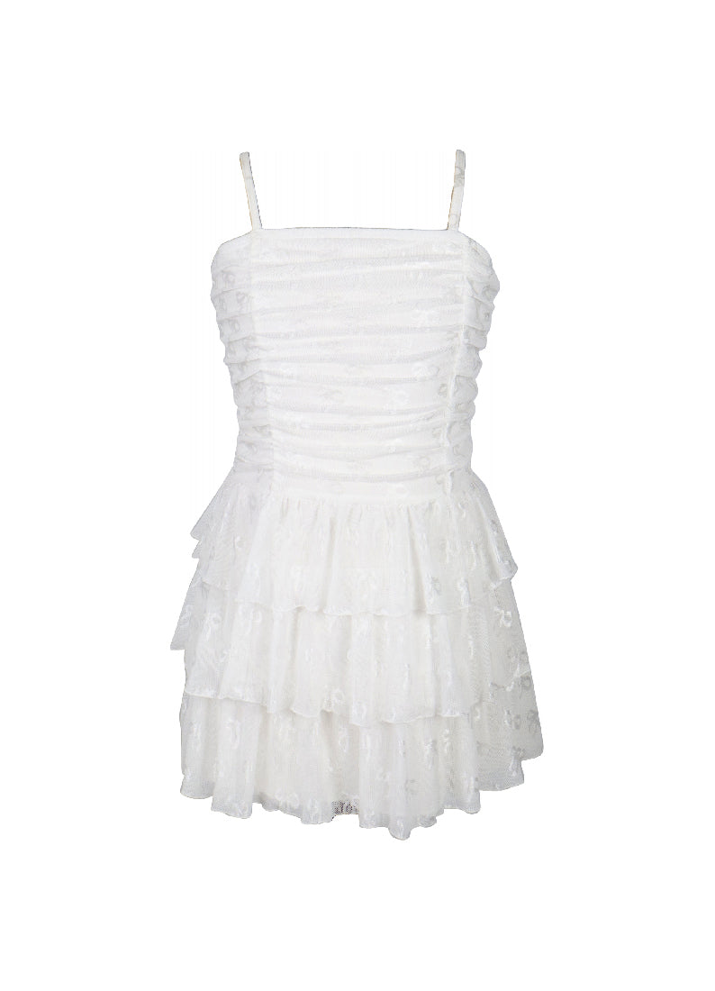 *Allover Bow Ruffle Dress*