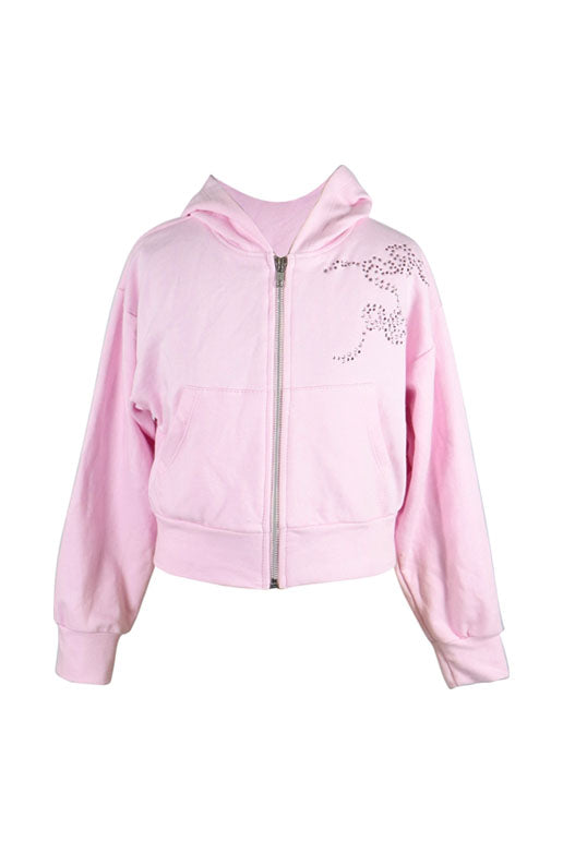 *Rhinestones Zip Jacket*