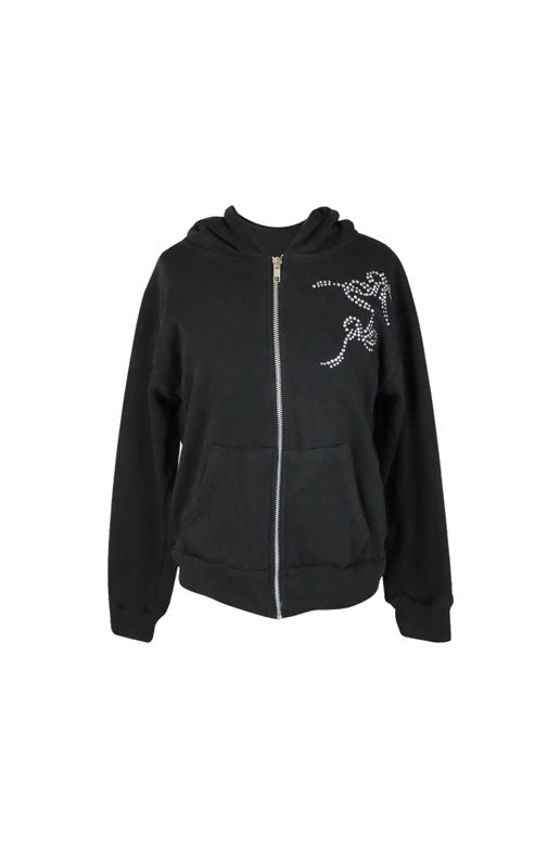*Rhinestones Zip Jacket*