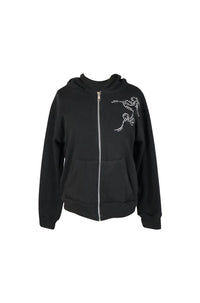 *Rhinestones Zip Jacket*