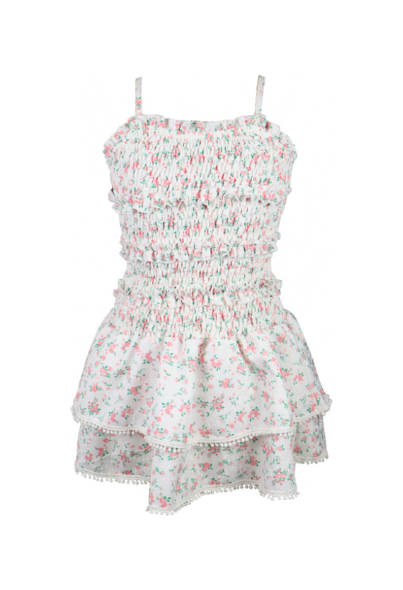 *Floral Smocked Ruffle Dress*