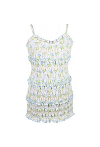 *Floral Strap Smocked Dress*