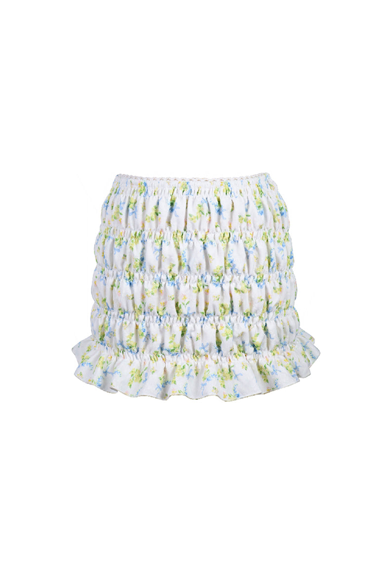 *Floral Smocked Skirt*