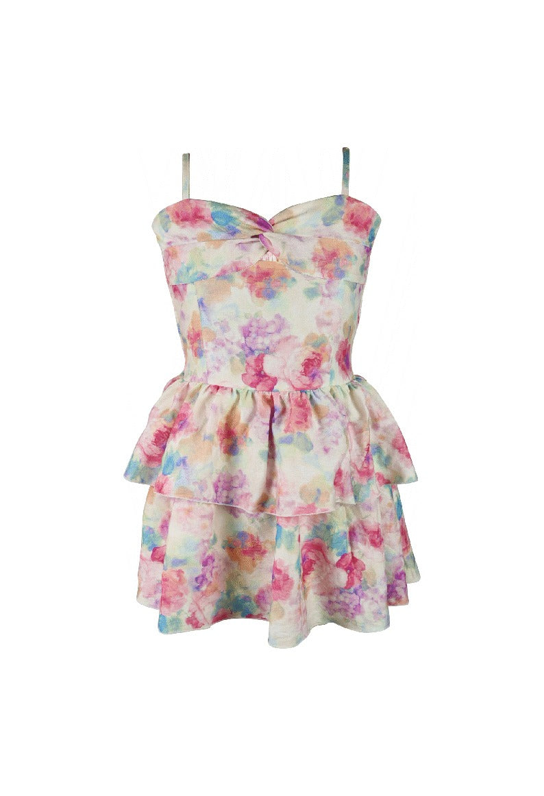 *Watercolor Bustier Dress*