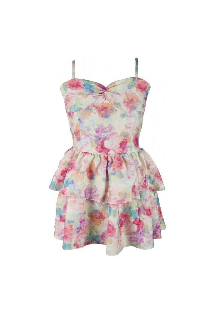 *Watercolor Bustier Dress*