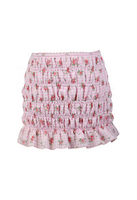 * Floral Gingham Skirt*