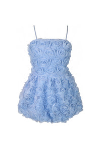 *Rosette Bubble Strap Dress*