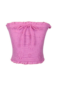*Colorfull Eyelet Tubetop*