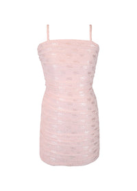 *Allover Bow Rusched Dress*
