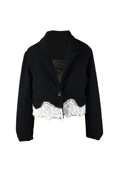 *Black Gabardine Blazer*