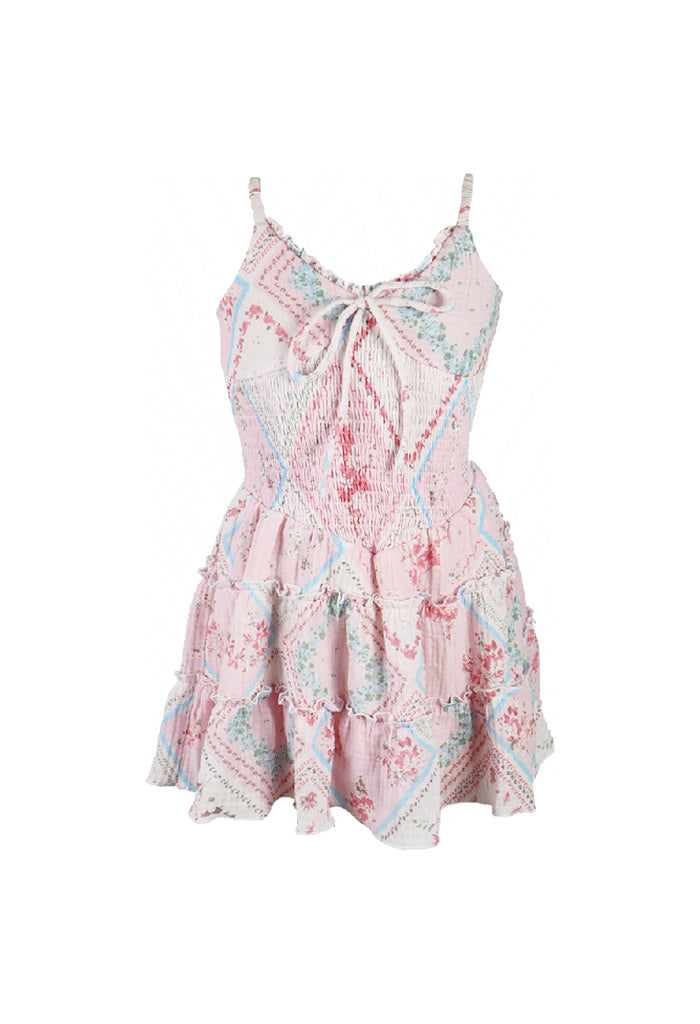 *Handkerchief Printed Bustier Dress*