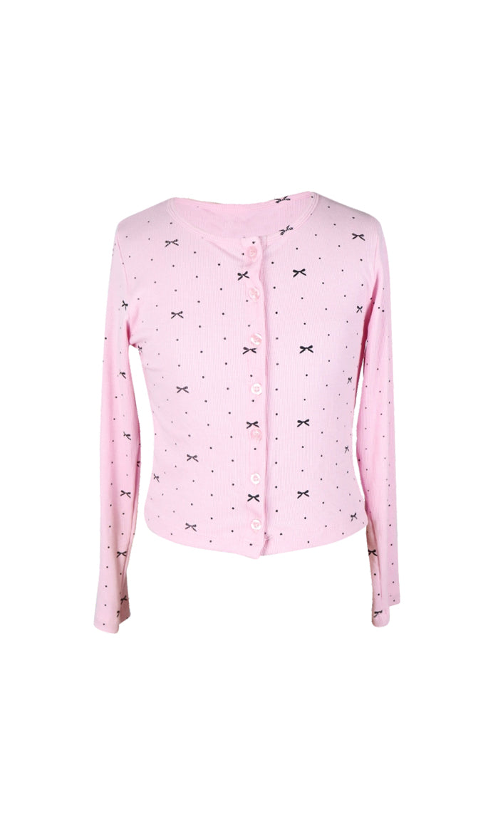 *Allover Bow Cardigan*